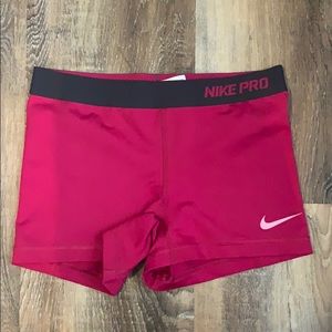 Magenta Nike Pro Shorts